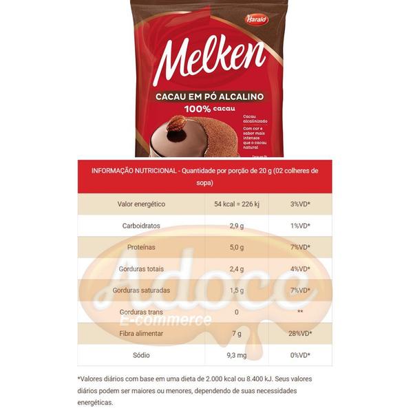 Cacau em pó alcalino melken 100% cacau 500g harald Imagem de Cacau em pó alcalino melken 100% cacau 500g harald
