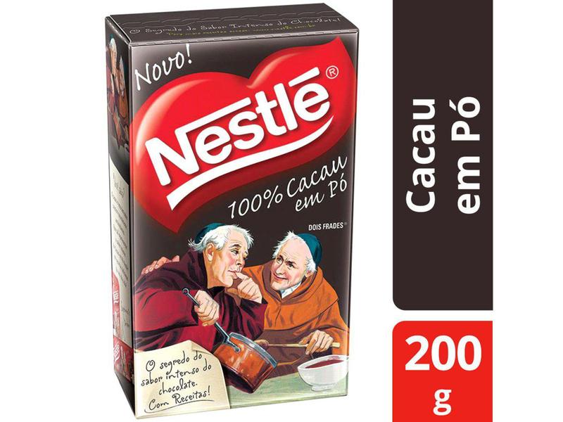Cacau em Pó Dois Frades 100% Cacau Nestlé - 200g Imagem de Cacau em Pó Dois Frades 100% Cacau Nestlé - 200g