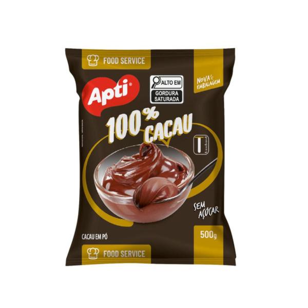 Imagem de Cacau Em Pò Puro 100% Zero Açúcar S/glúten Premium Apti 500g