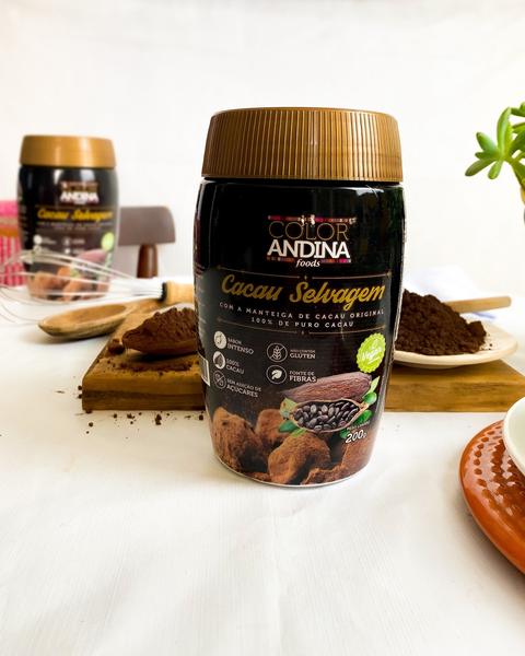 Cacau Selvagem 100% puro Color Andina 200g-2 pacotes Imagem de Cacau Selvagem 100% puro Color Andina 200g-2 pacotes