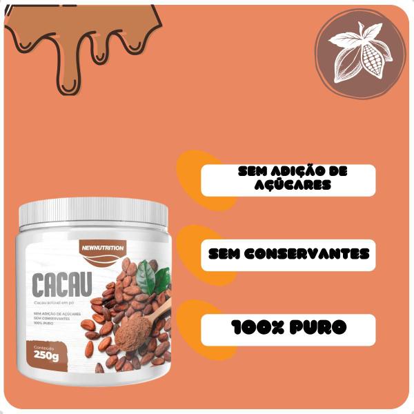 Imagem de Cacau Solúvel em Pó 250g New Nutrition