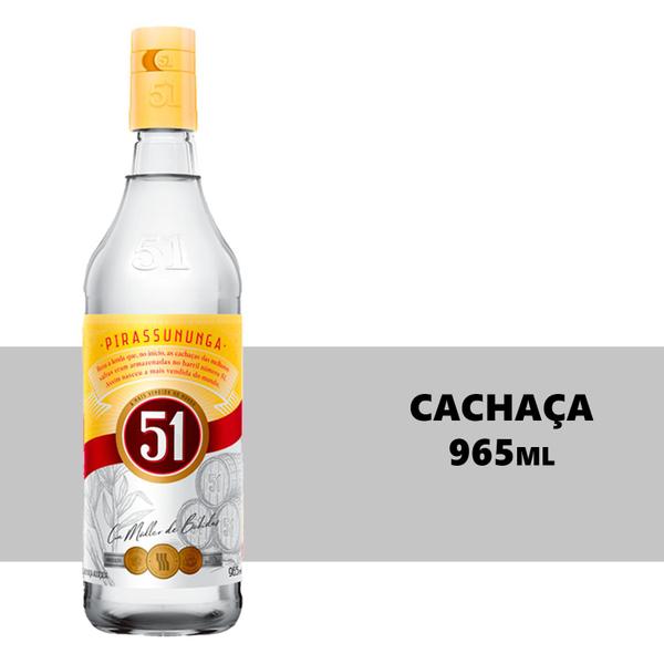 Imagem de Cachaça Aguardente 51 Garrafa 965ml