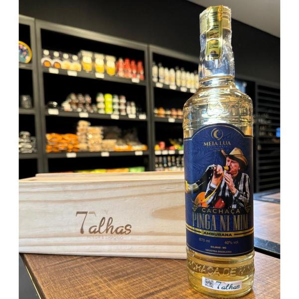 Imagem de Cachaça Amburana Artesanal Premium Pinga Ni Mim 670ml