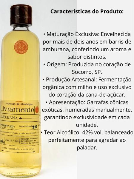 Imagem de Cachaça Artesanal Premium Barril Carvalho Bebida Envelhecida Livramento