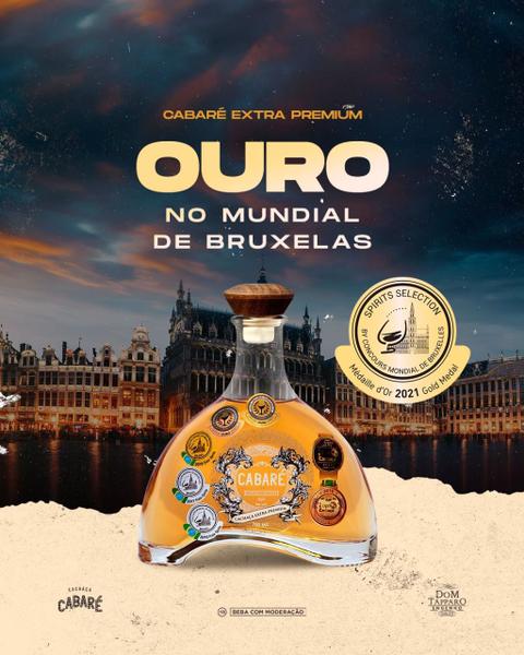 Cachaça Cabaré Extra Premium 15 Anos 700ml - DOM TÁPPARO Imagem de Cachaça Cabaré Extra Premium 15 Anos 700ml