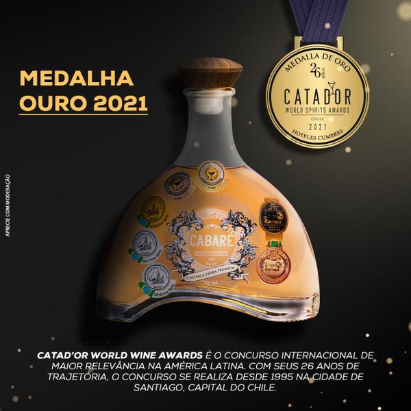 Cachaça Cabaré Extra Premium 15 Anos 700ml - DOM TÁPPARO Imagem de Cachaça Cabaré Extra Premium 15 Anos 700ml