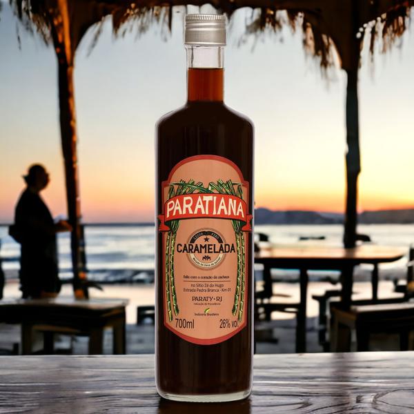 Cachaça Caramelada Paratiana 700 ml Artesanal Antiga Alambique Premium Gourmet Doce Qualidade Paraty Especial Imagem de Cachaça Caramelada Paratiana 700 ml Artesanal Antiga Alambique Premium Gourmet Doce Qualidade Paraty Especial