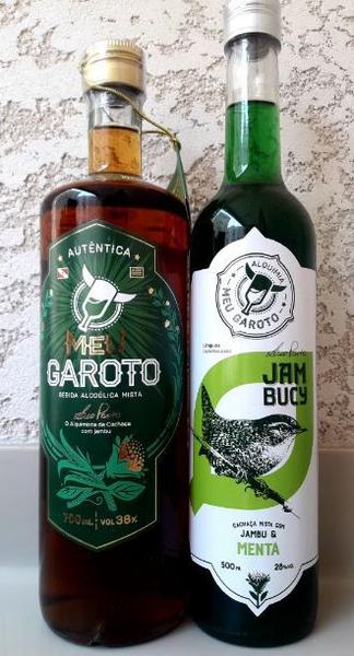 Imagem de Cachaça De Jambu Tradicional E Jambu Com Menta Meu Garoto