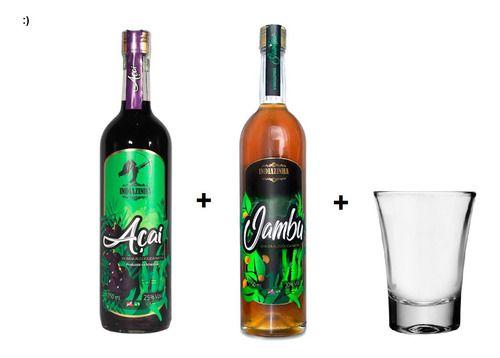 Imagem de Cachaça Indiazinha Jambu + Açai + Copo De Dose - À Original!