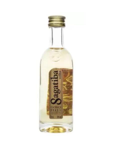 Imagem de Cachaça Sagatiba Velha Miniatura 50ml - Gfa de Vidro