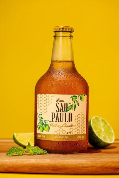 Imagem de Cachaça São Paulo Mel e Limão 355ml