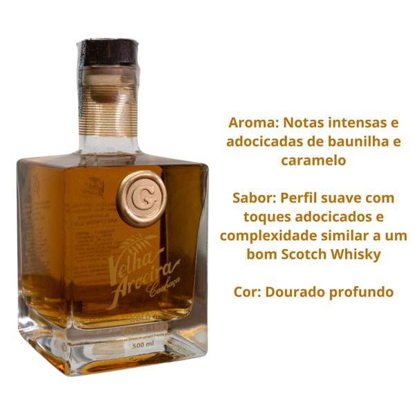 Cachaça Velha Aroeira Gold 6 Anos Carvalho Francês 500 ml Artesanal Premium Especial Reserva Imagem de Cachaça Velha Aroeira Gold 6 Anos Carvalho Francês 500 ml Artesanal Premium Especial Reserva