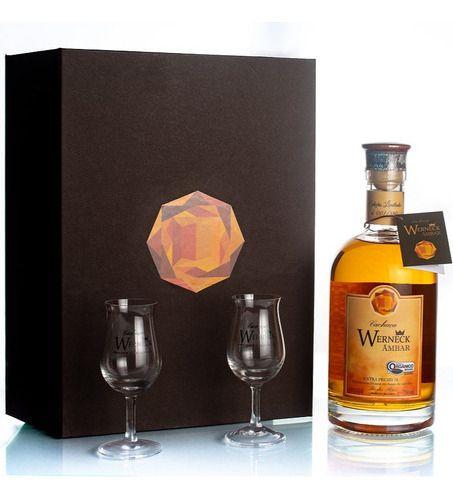 Imagem de Cachaça Werneck Âmbar 750ml Estojo + 2 Taças De Cristal