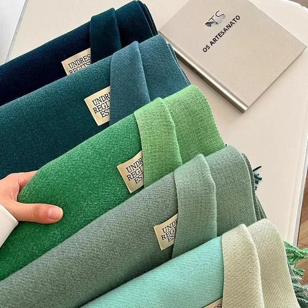 Cachecol de Caxemira Dupla Face - Pashmina Quente para Inverno