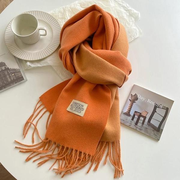 Cachecol de Caxemira Dupla Face - Pashmina Quente para Inverno