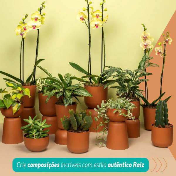 Imagem de Cachepô Coleção Due N6 Pote 21 Vaso Raiz 24x14 Cores Variada Cachepot