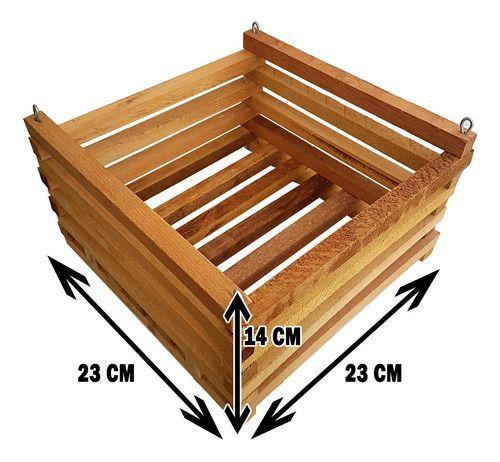 Imagem de Cachepô De Madeira - Quadrado - Para Plantas E Orquídeas