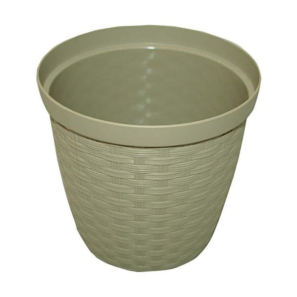 Imagem de Cachepo Rattan Cinza Taupe Okla 14x12,7 Cm 1,2