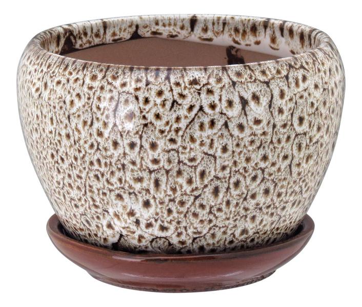 Imagem de Cachepô vaso decorativo enfeite planta cerâmica bege 3pç