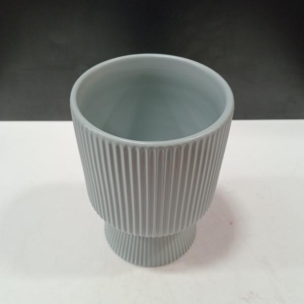 Imagem de CACHEPÔ VASO DECORATIVO PLANTA REDONDO HOME&CO CERÂMICA 16x12x12cm AZUL CLARO