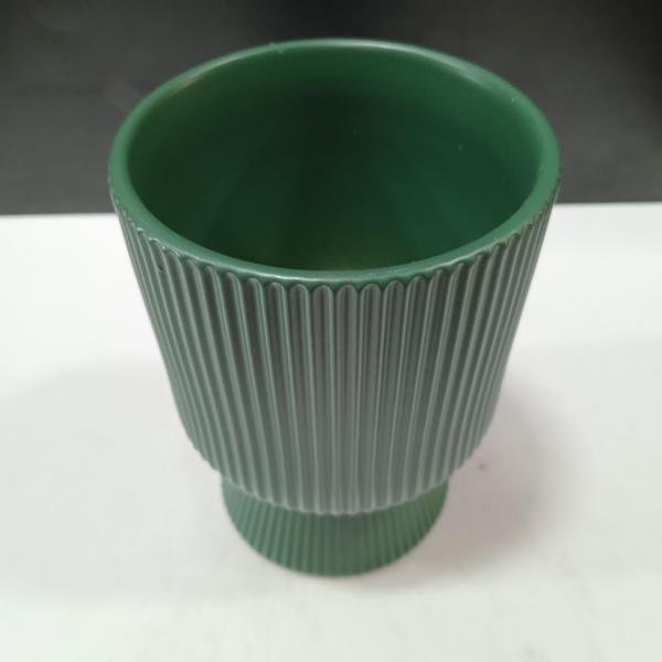 Imagem de CACHEPÔ VASO DECORATIVO PLANTA REDONDO HOME&CO CERÂMICA 16x12x12cm VERDE