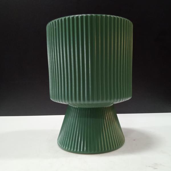 Imagem de CACHEPÔ VASO DECORATIVO PLANTA REDONDO HOME&CO CERÂMICA 16x12x12cm VERDE