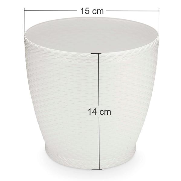 Imagem de Cachepos Rattan Redondo Mini - Kit 10 Unidades Vaso Azaleia Orquidea