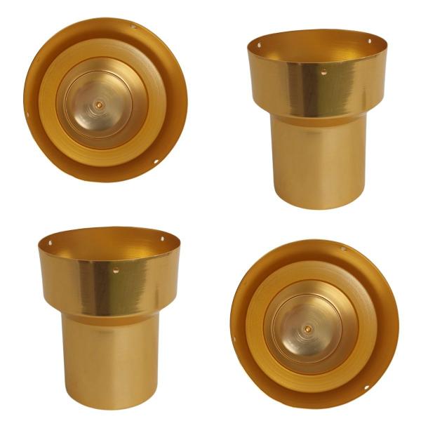 Imagem de Cachepot Aluminio Boca Larga Dourado Anodizado Para Plantas