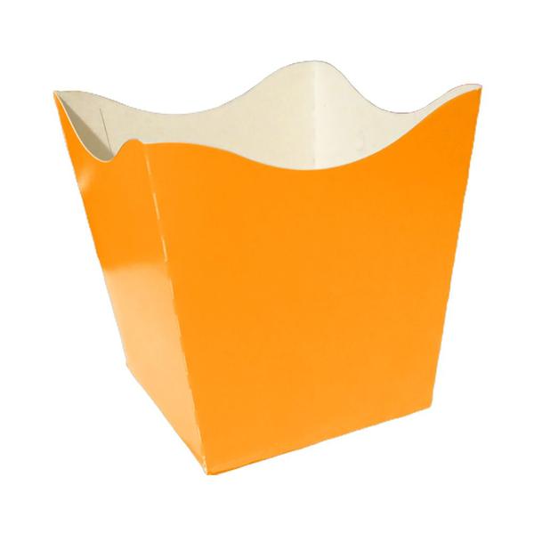 Imagem de Cachepot de Papel Liso Laranja Pequeno - 10 Unidades