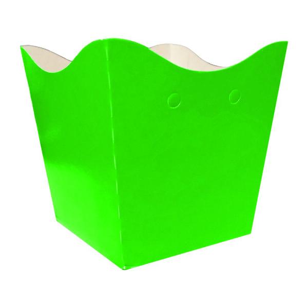 Imagem de Cachepot de Papel Liso Verde Neon Pequeno - 10 Unidades