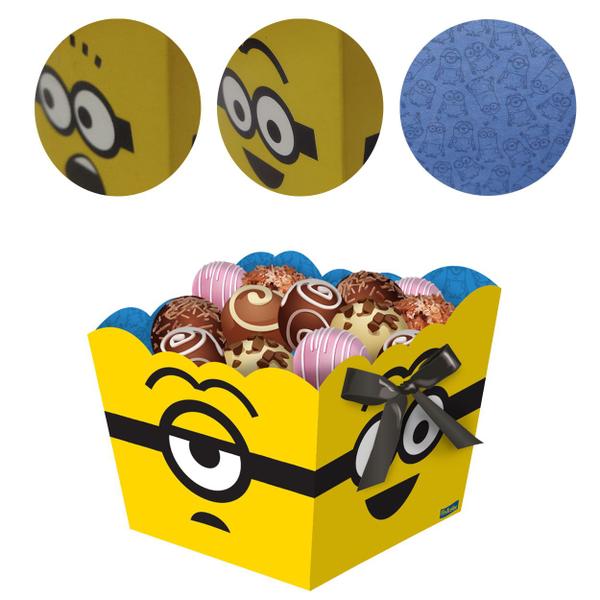 Imagem de Cachepot de Papel Pequeno Minions 8,5cm 8 Unidades