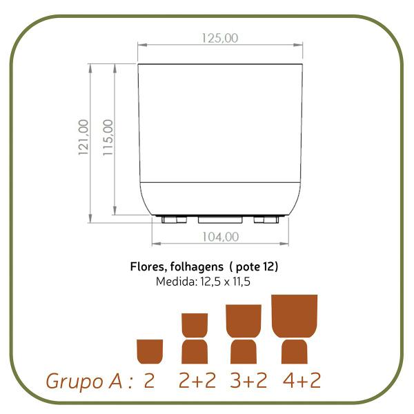 Imagem de Cachepot Decorativo Due Ideal Pote 12 N2 Vaso Raiz 12,5x11,5cm p/ Plantas Cores Variadas