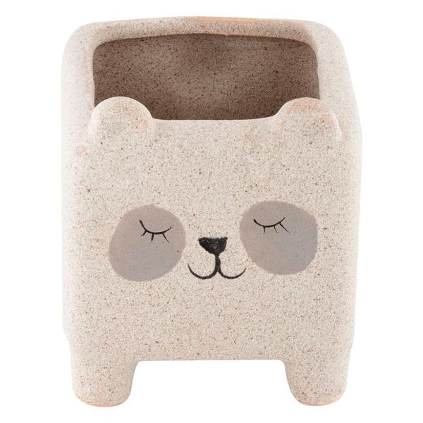 Imagem de Cachepot Decorativo Vaso Em Cerâmica Sleeping Panda 8x10cm