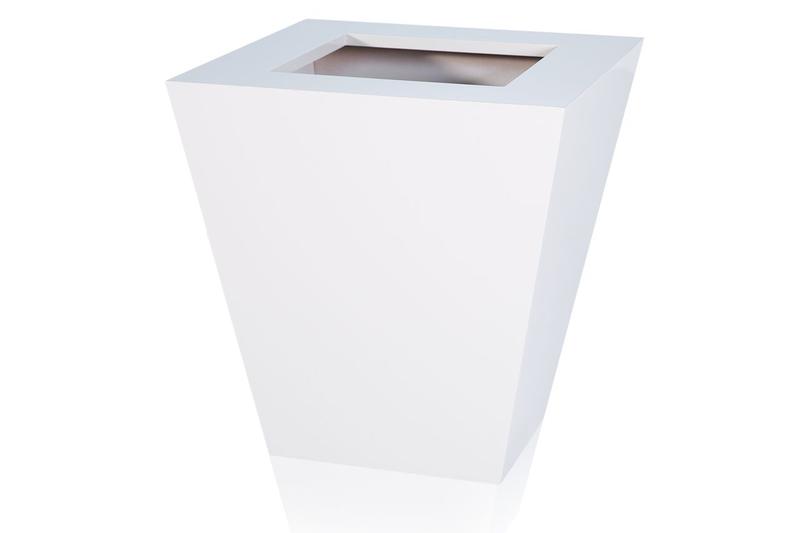 Imagem de Cachepot em MDF Branco com Rodinhas 36,5x38,5cm