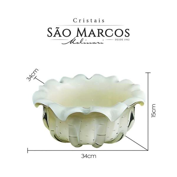 Imagem de Cachepot Murano Pérola São Marcos 15x34x34cm