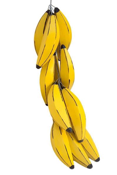 Imagem de Cacho De Bananas Em Madeira Pintada E Envernizada (140)