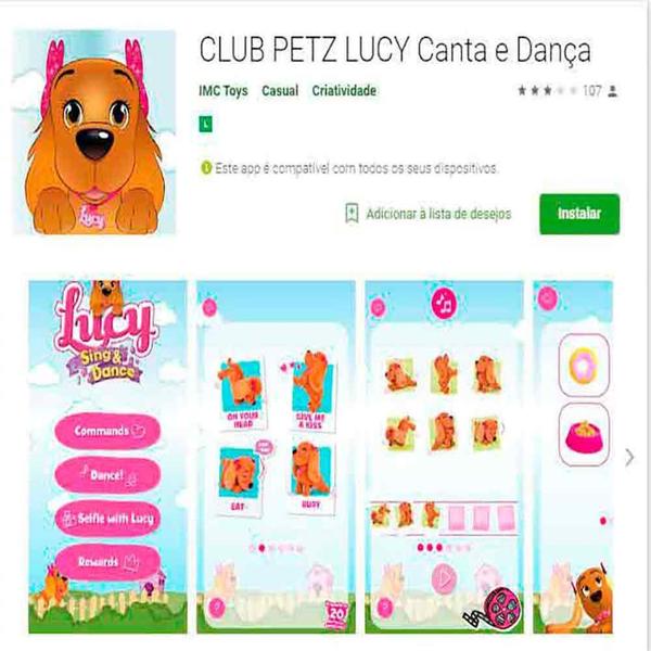 Imagem de Cachorrinha Lucy Interativa com Sons e Movimentos, Alimentação por 4 Pilhas AA LR6 Indicado para +4 Anos Multikids - BR469