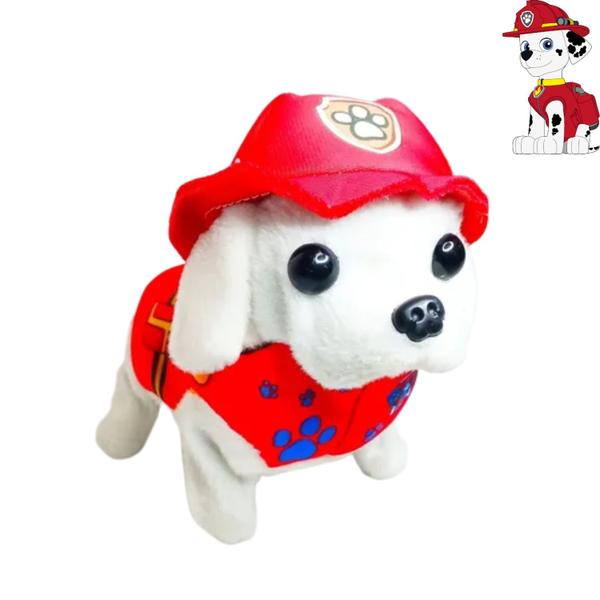 Imagem de Cachorrinho De Brinquedo Late Anda Patrulha Canina + pilha