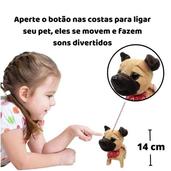 Imagem de Cachorrinho Marrom Play Full Pets Passeio Divertido  C/Som e movimento - Anda e late - Toyng