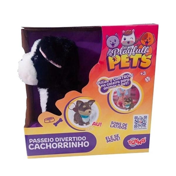 Imagem de Cachorrinho Playfull Pets Preto E Branco - Toyng