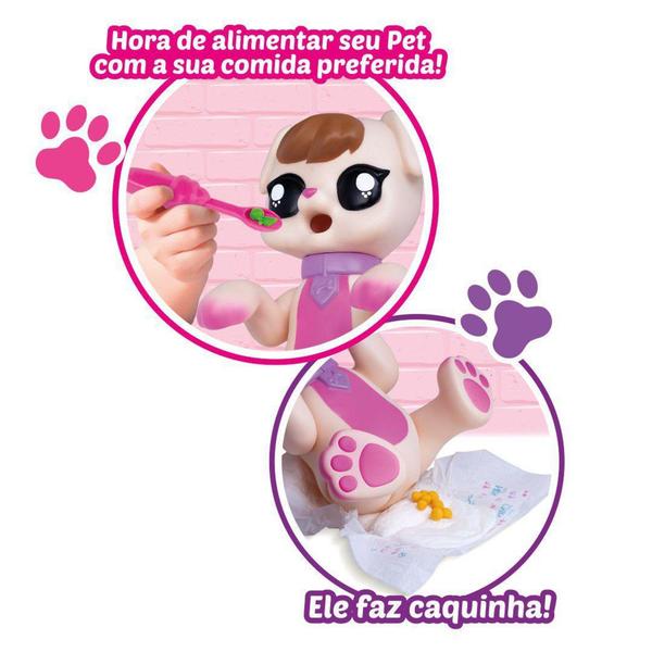 Imagem de Cachorrinho vinil sortido - come e faz caquinha - pet love - Cotiplas