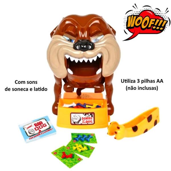 Imagem de Cachorro Bad Dog Jogo Infantil Pegar o Osso c/ Som Movimentos