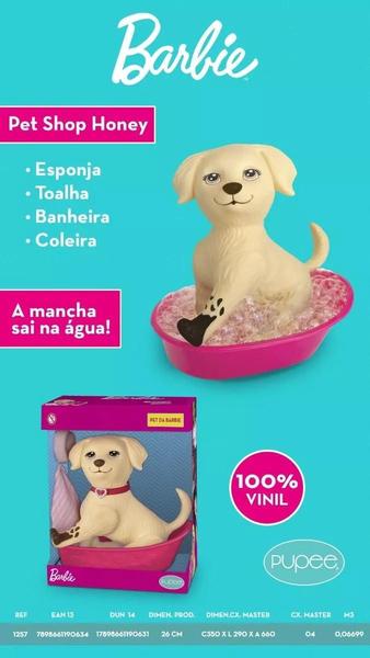 Imagem de Cachorro Barbie Cachorrinho Brinquedo Pet Shop Banho Filhote