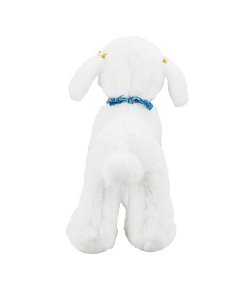 Imagem de Cachorro Branco Poodle Bandana 23cm - Pelúcia