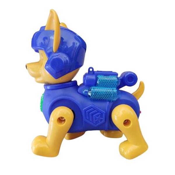 Cachorro Chase Patrulha Canina que Anda, Tem Som e Luz LED com pilha - M&J VARIEDADES Imagem de Cachorro Chase Patrulha Canina que Anda, Tem Som e Luz LED com pilha