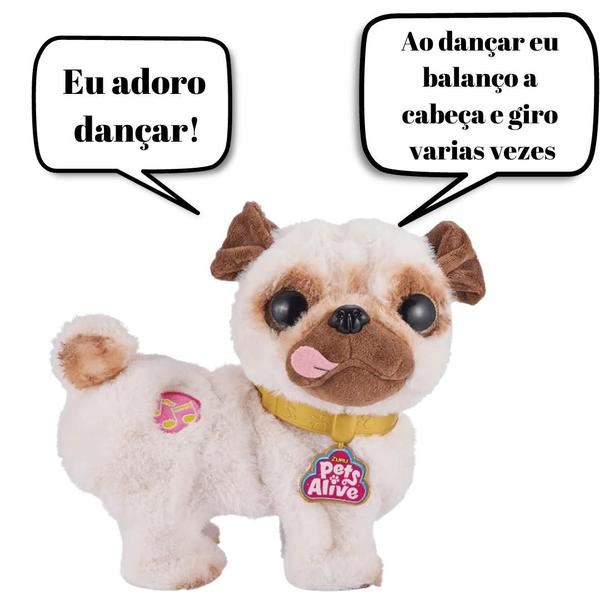 Imagem de Cachorro Dançarino Poppy Pug c/Som Pets Alive 3+1205 Candide