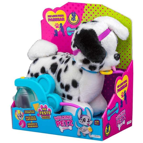 Imagem de Cachorro de Pelúcia Walking Pets Dálmata Multikids BR1421