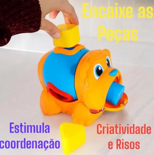 Imagem de Cachorro Didático para Encaixar as Peças Brinquedo Educativo Interativo