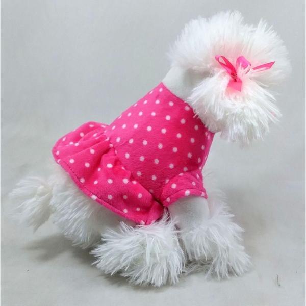 Imagem de Cachorro Pelúcia Poodle Branco 22 Cm Comp. Com Roupinha