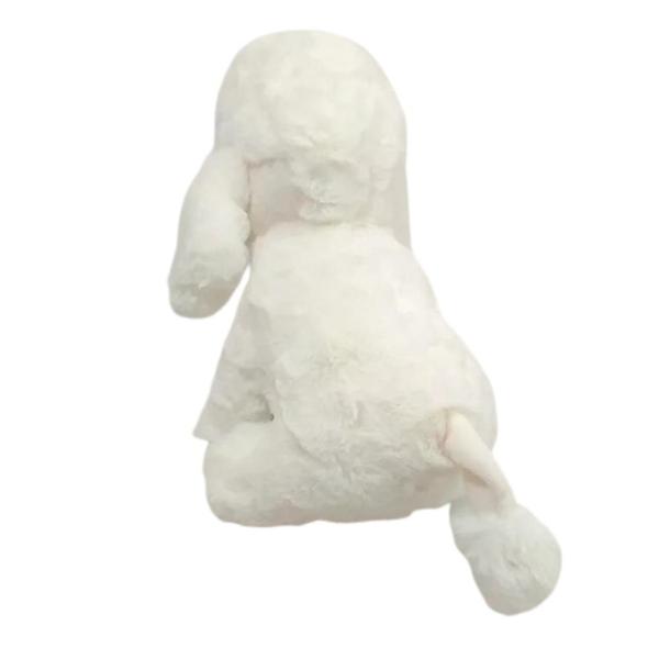 Imagem de Cachorro Pelúcia Poodle Branco Sentado 26 Cm